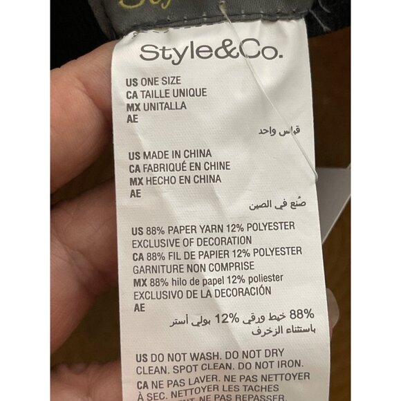 NWT Style & Co Packable Paper Floppy Hat Women's One Size Tan - Picture 4 of 4